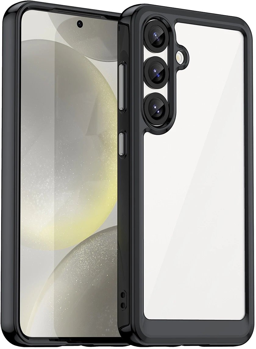 ETUI OUTER SPACE CASE NA SAMSUNG GALAXY S25 EDGE POKROWIEC Z ELASTYCZNĄ RAMKĄ - CZARNE