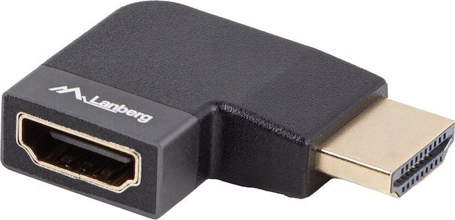 Adapter AV Lanberg Adapter Lanberg HDMI(F)->HDMI(F) 8K Kątowy Prawo Aluminimum Srebrny
