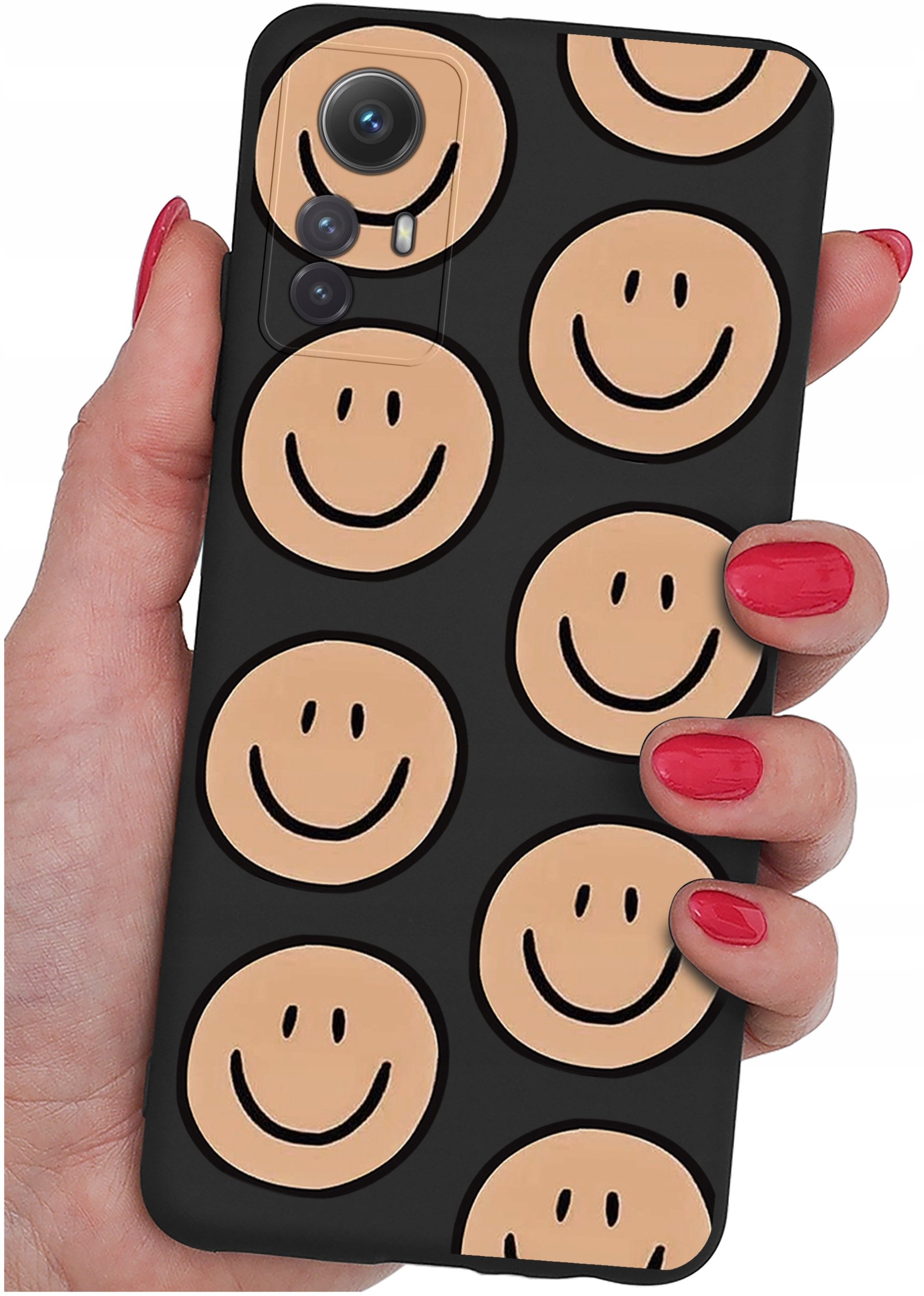 ETUI do Xiaomi Redmi Note 12S | WZORY | SILIKONOWE MATT CASE + SZKŁO 9H