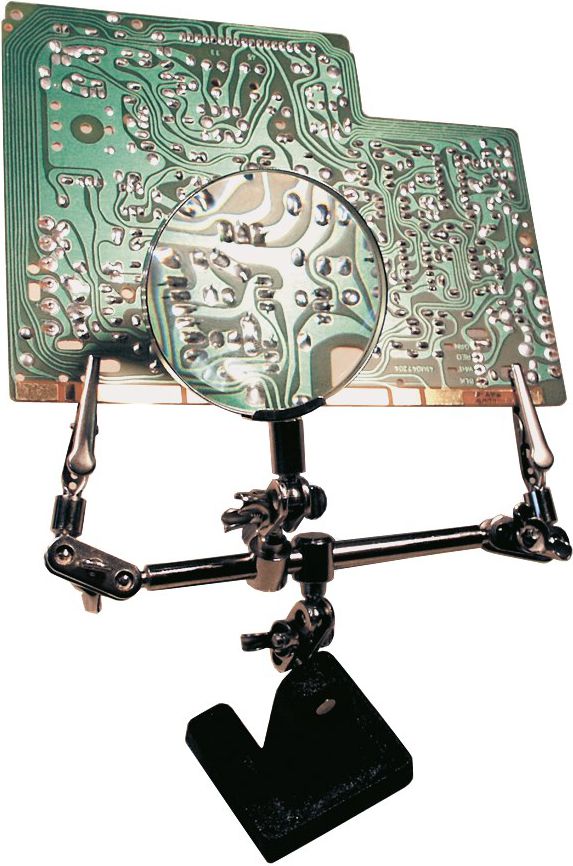 Fixpoint Zestaw trzecia ręka do lutowania 2 uchwyty z lupą (51199)