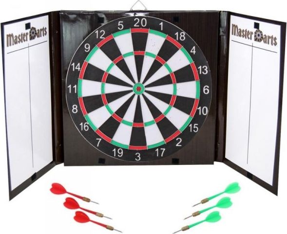 Master Darts Dart kartonowy zamykany 42cm i 6 rzutek (286734)