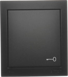 Kontakt-Simon Simon Aquaclick Przycisk zwierny z piktogramem klucza, 10 AX, 250 V czarny ACPK1/49