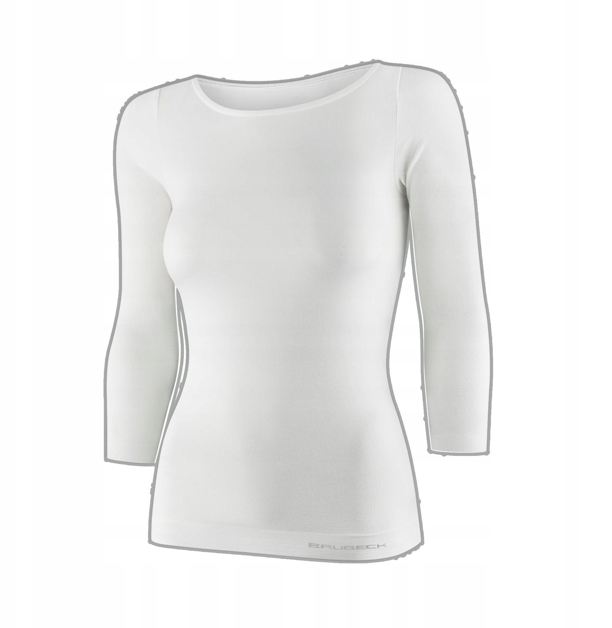 LS1628W Koszulka damska z rękawem 3/4 COMFORT MERINO kremowy M