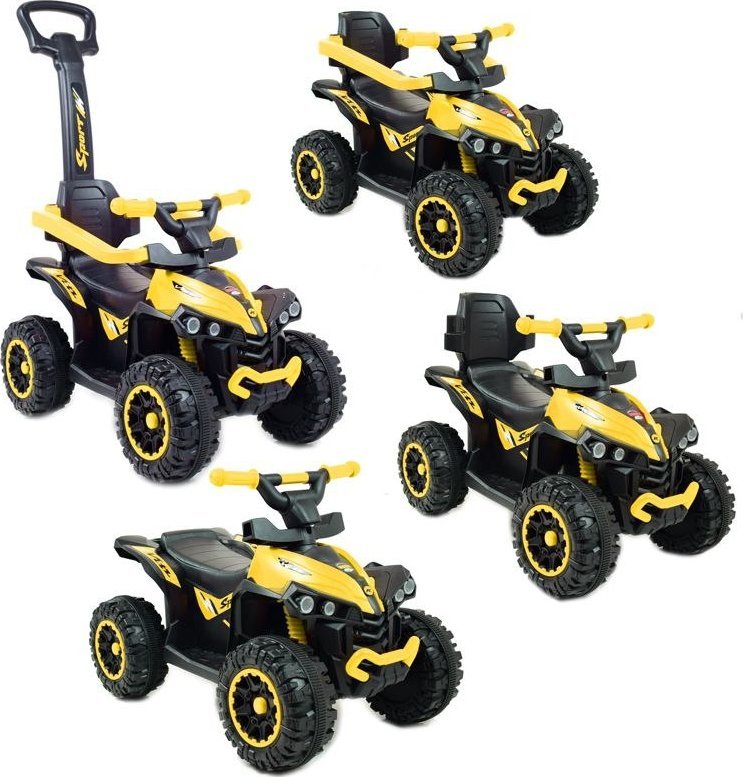 Import SUPER-TOYS QUAD NA AKUMULATOR, JEŹDZIK, ODPYCHACZ, PCHACZ - POJAZD WIELOFUNKCYJNY /921A