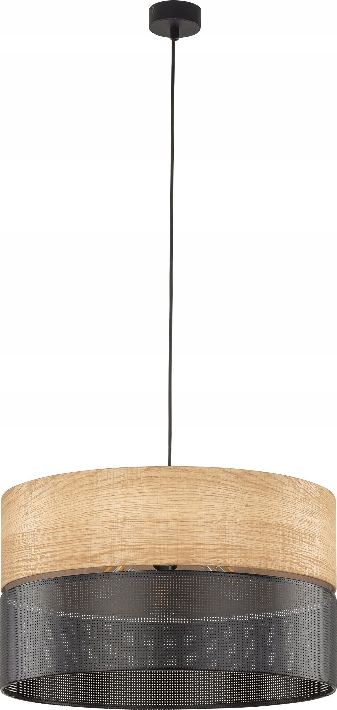 Lampa wisząca TKKRYWULT TK Lighting Nicol 4798 lampa wisząca zwis 3x15W E27 czarna/dąb