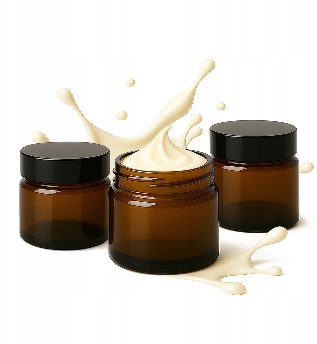 20x Słoiczki słoiki Szklane BRĄZOWE 30g na Krem Balsam Kosmetyki Świeczki