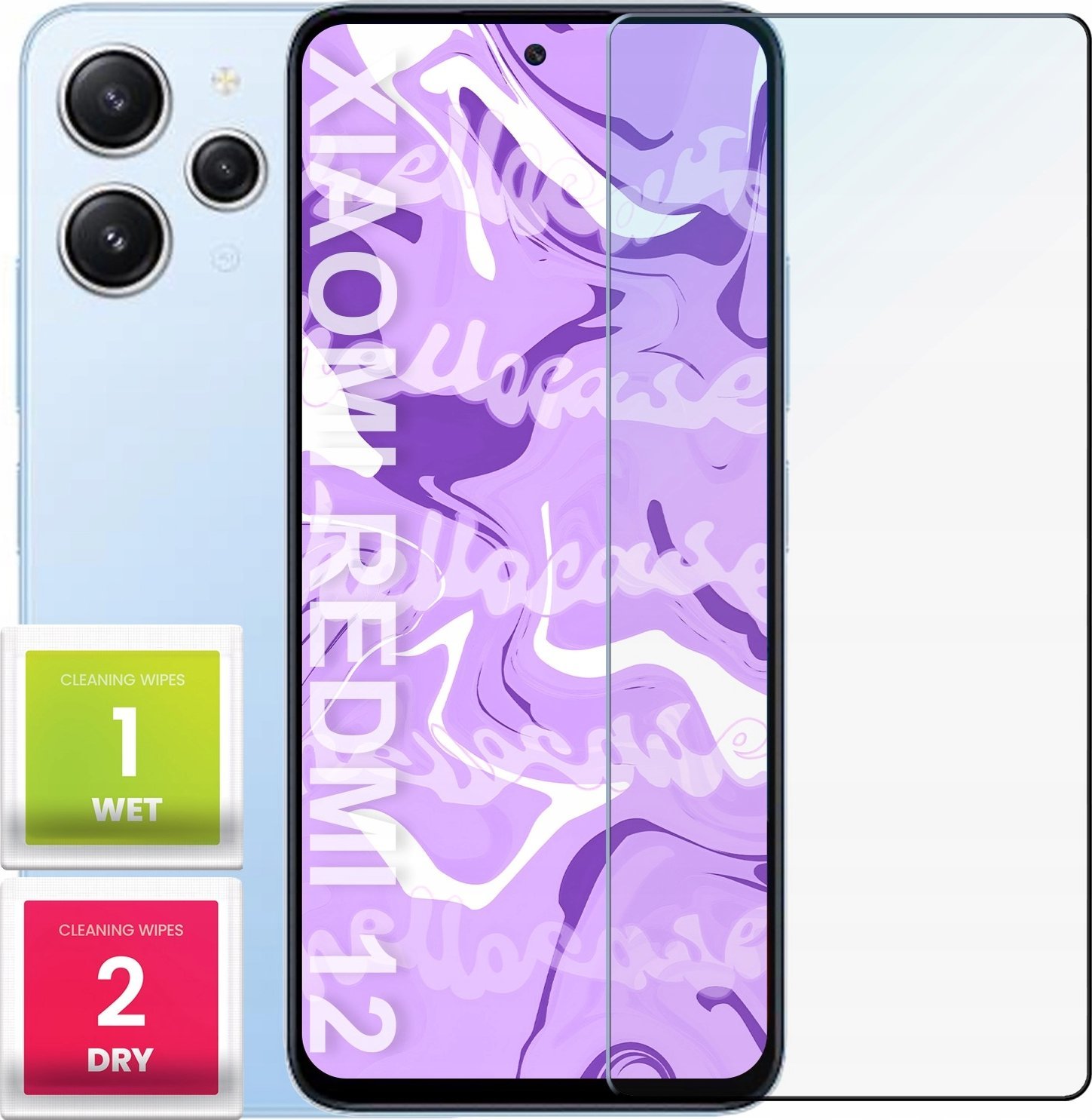 Hello Case Szkło Hartowane do Xiaomi Redmi 12 4g / 12 5g (szybka 9H, płaskie 2.5D)