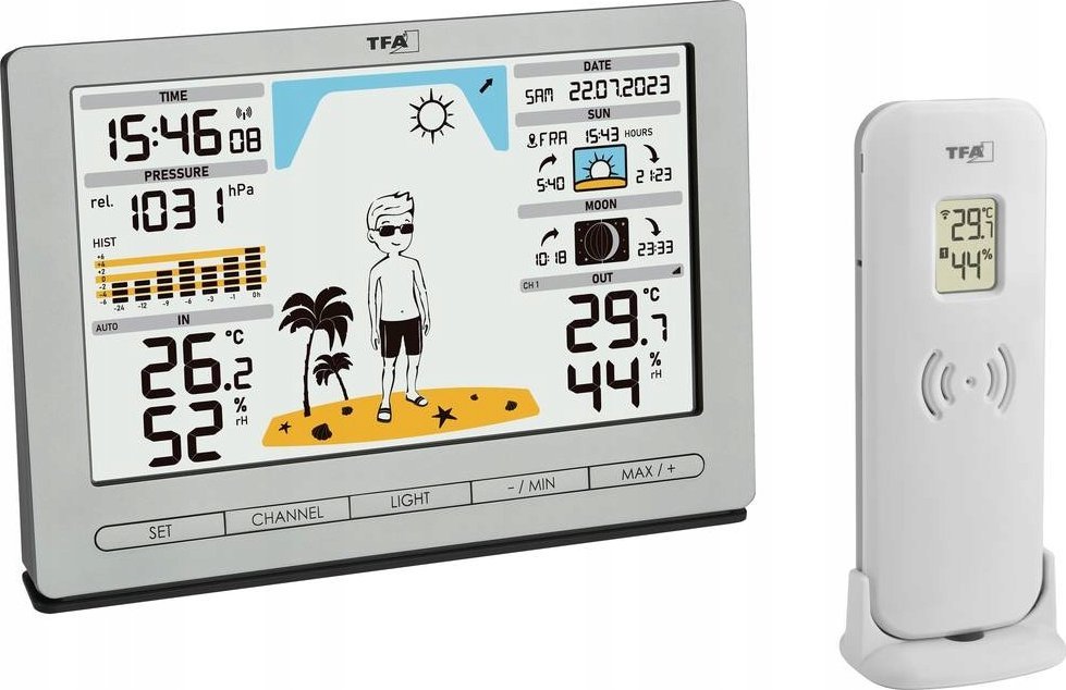 TFA 35.1097.54 silver METEO JACK Wireless Weather Station