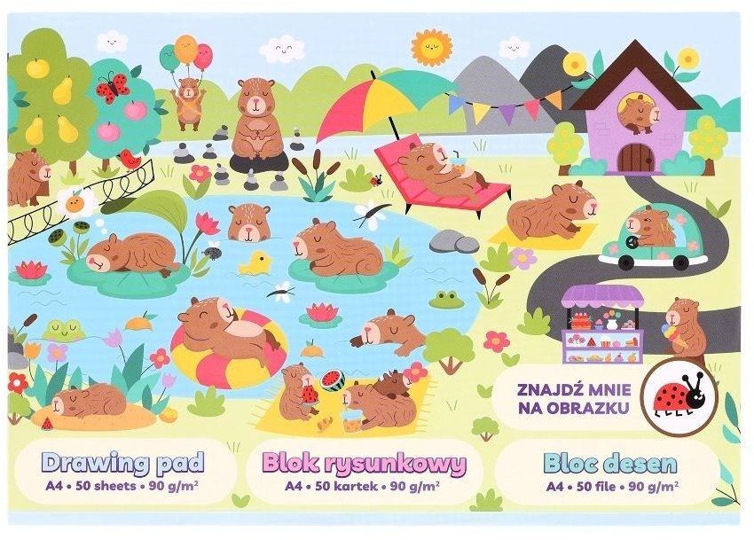 Blok rysunkowy A4/50K 90g Kapibara