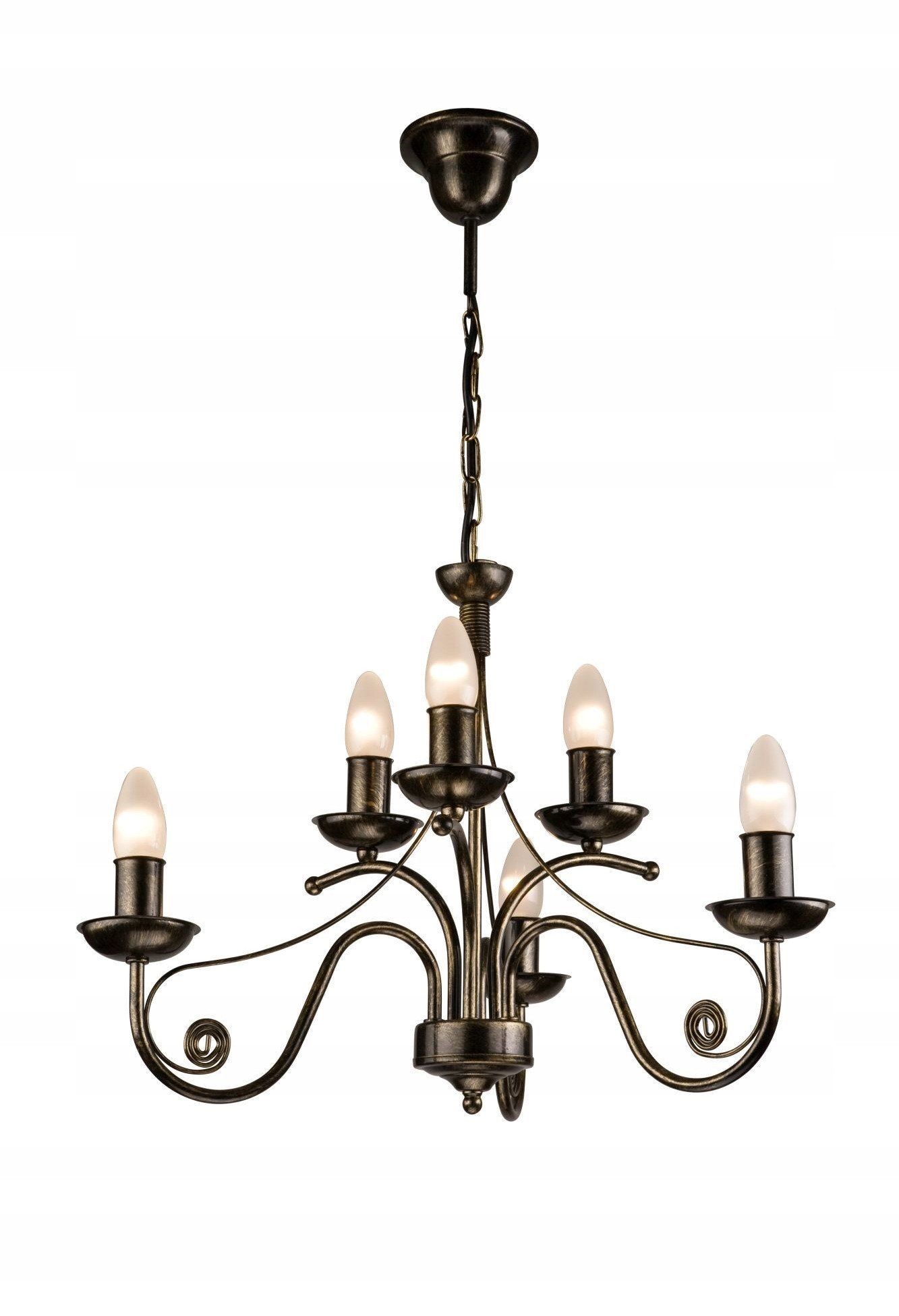 Lamkur Donato 24451 lampa wisząca zwis 6x40W E14 czarna