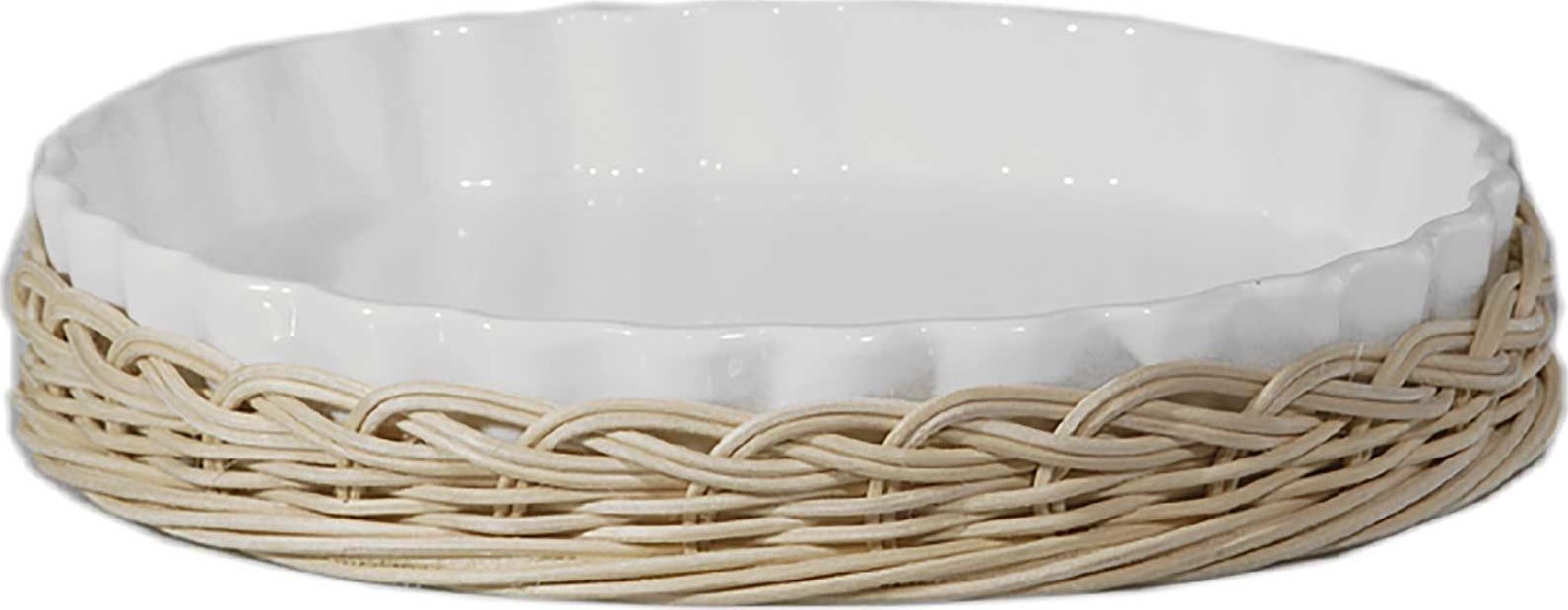 NPC Polska La Porcellana Bianca Midollino Wiklinowy kosz na naczynie do tarty 25 cm