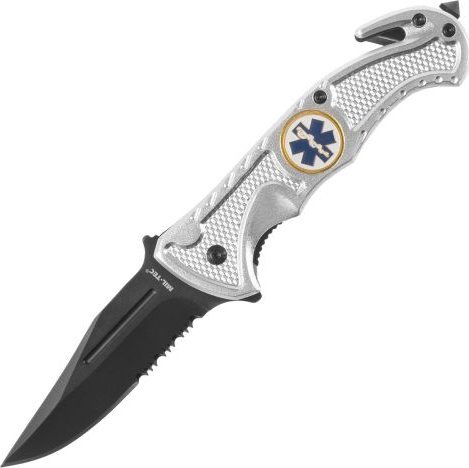 Mil-Tec Nóż składany ratowniczy Mil-Tec Rescue Silver dla Ratownika