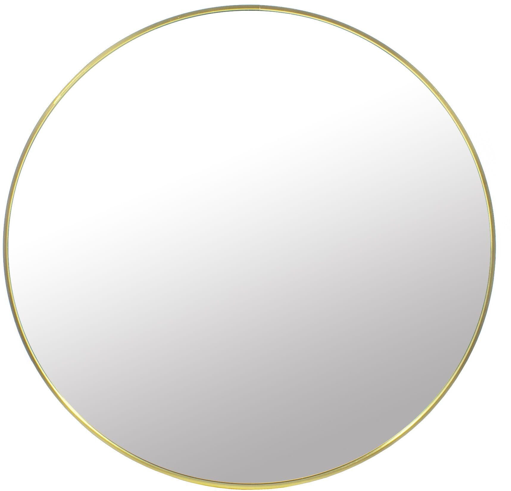 Leobert Lustro okrągłe 70 cm złoty metalowy ramy nowoczesny ścienny