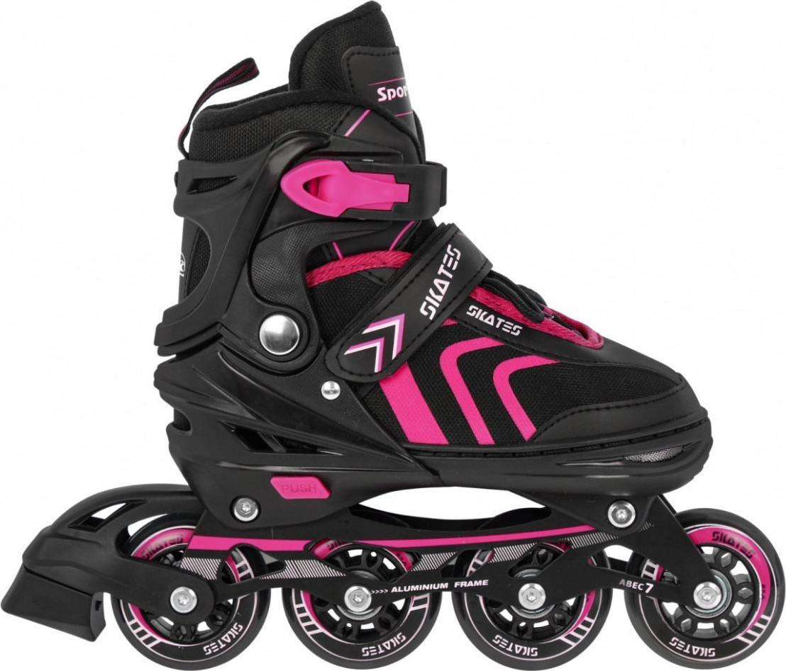 Rolki SporTrike ZSP.HP88-5.L.ROZ z wymienną płozą regulowane czarne r. 39-43