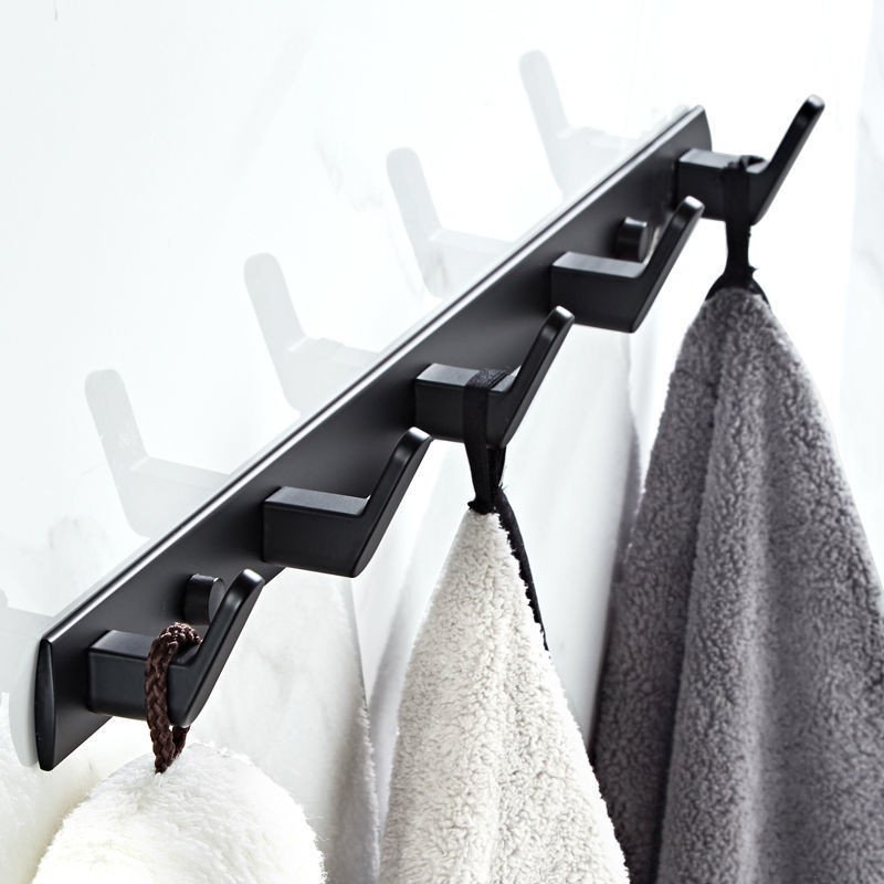 WIESZAK ŁAZIENKOWY Szatnia METAL Ręczniki CZARNY