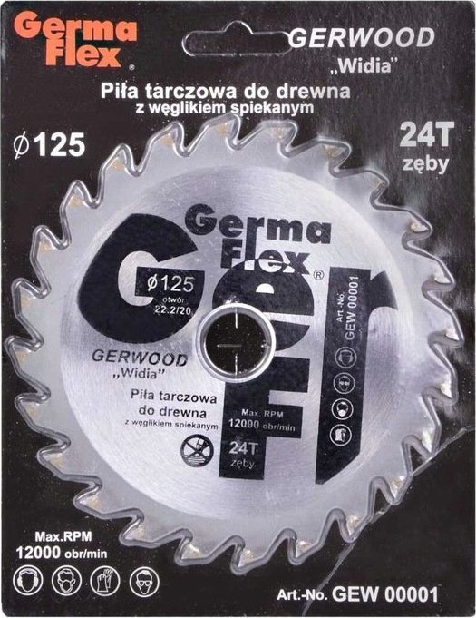 Germa Flex Piła tarczowa do drewna - 24 zęby Gerwood 125x22,2