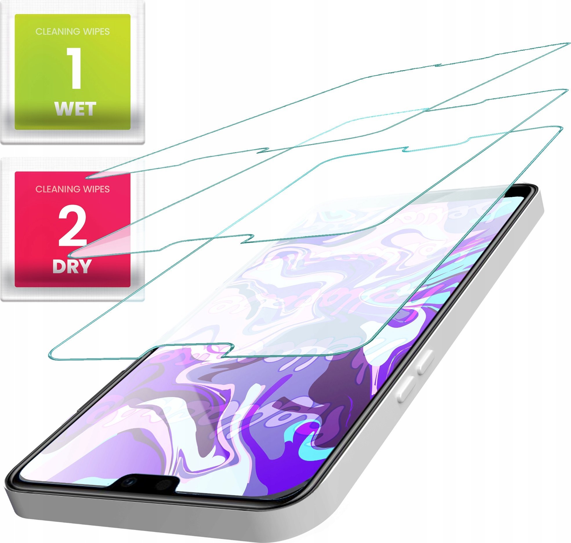 Hello Case 3-PAK Szkło Hartowane do Huawei P20 (szybka 9H, płaskie 2.5D, ochronne)