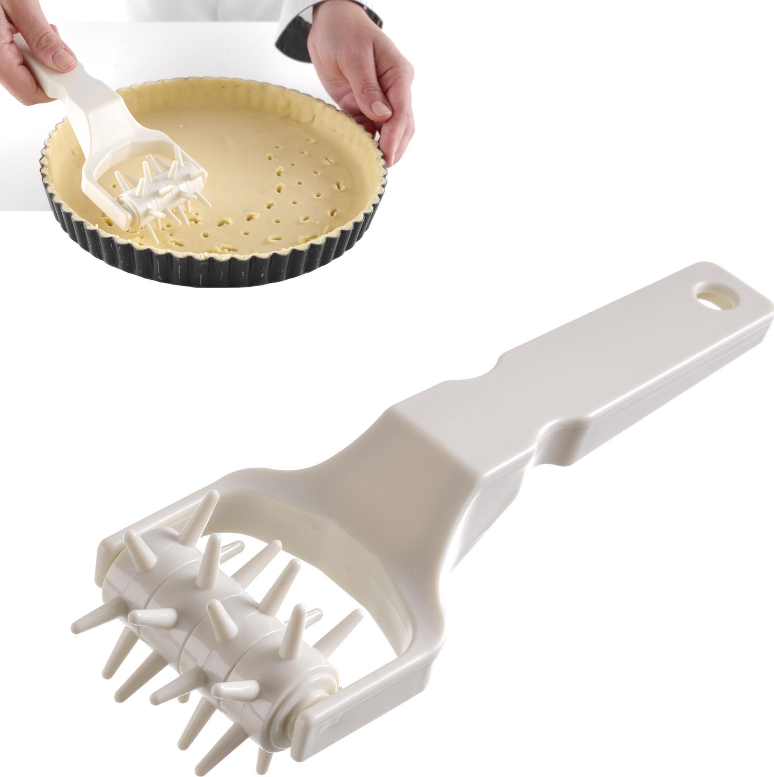 Hendi Rolka dziurkująca wałek do nakłuwania ciasta kruchego Kitchen Line 77x210mm - HENDI 515037 Rolka dziurkująca wałek do nakłuwania ciasta kruchego