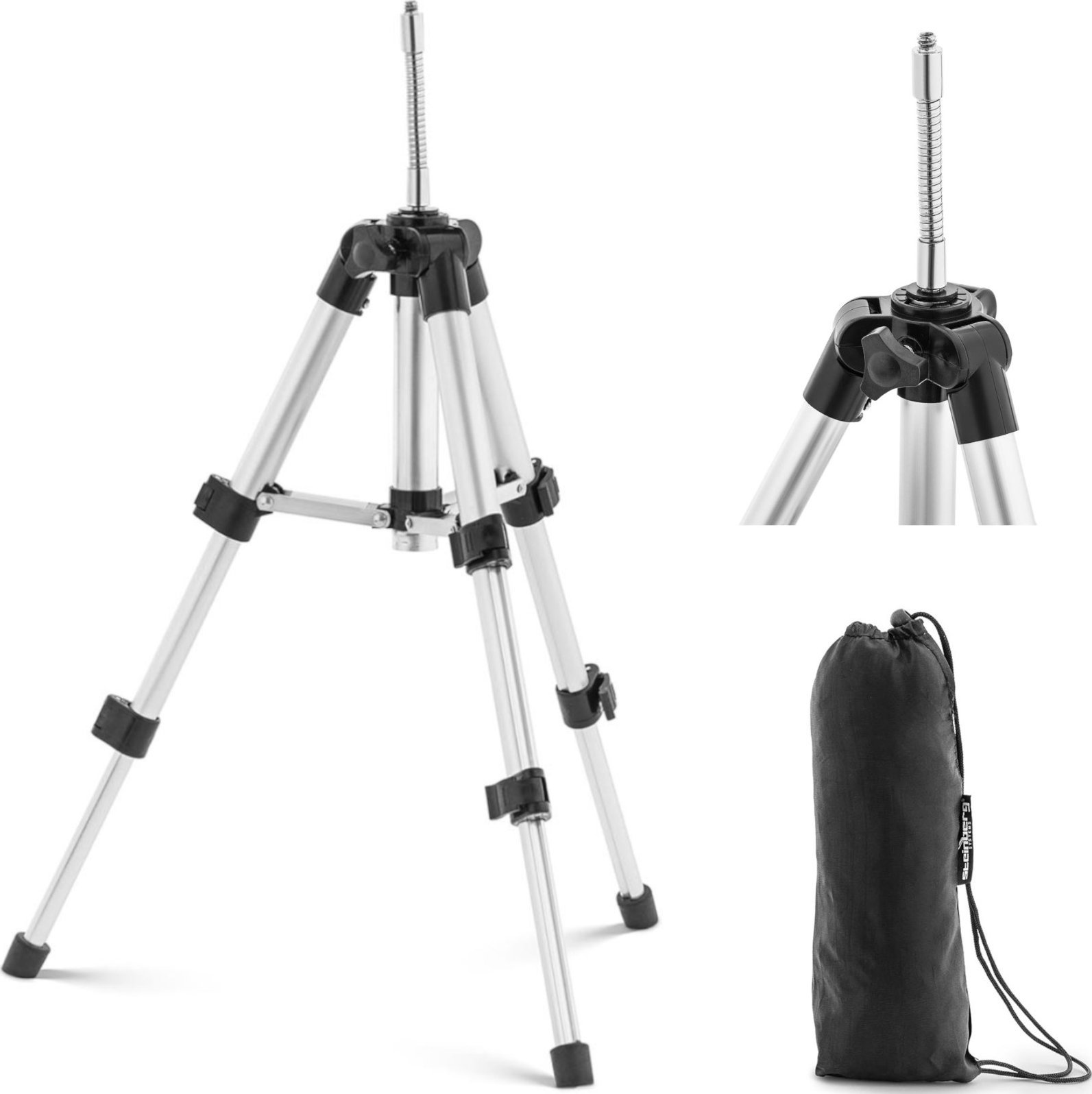 Steinberg Statyw tripod do lasera krzyżowego aparatu 27-40 cm gwint 1/4'' Statyw tripod do lasera krzyżowego aparatu 27-40 cm gwint 1/4''