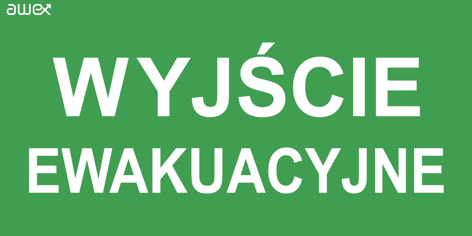 AWEX Piktogram Wyjście ewakuacyjne 125 x 250mm (PS21)