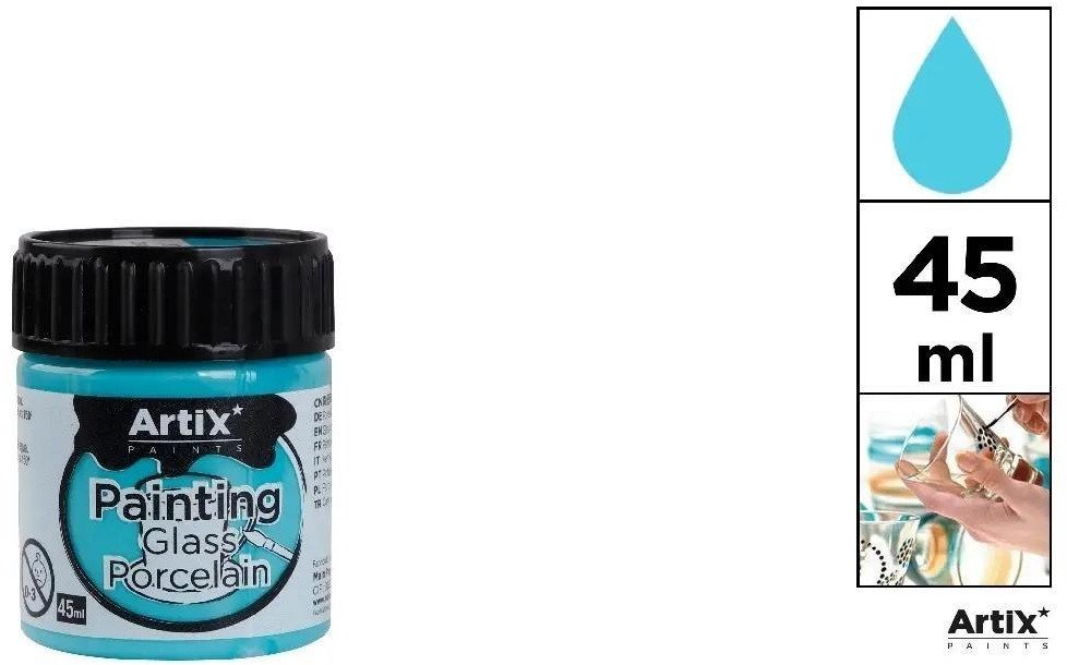 Farba do szkła i ceramiki jasnonieb 45ml (6szt)