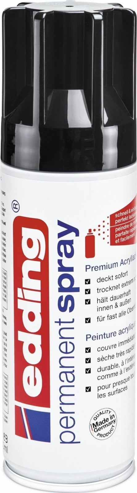 Edding Edding Spray Black Glossy 200ml