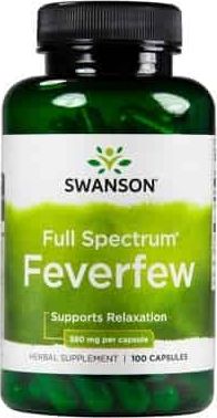 Swanson Swanson - Feverfew (Złocień Maruna), 380mg, 100 kapsułek