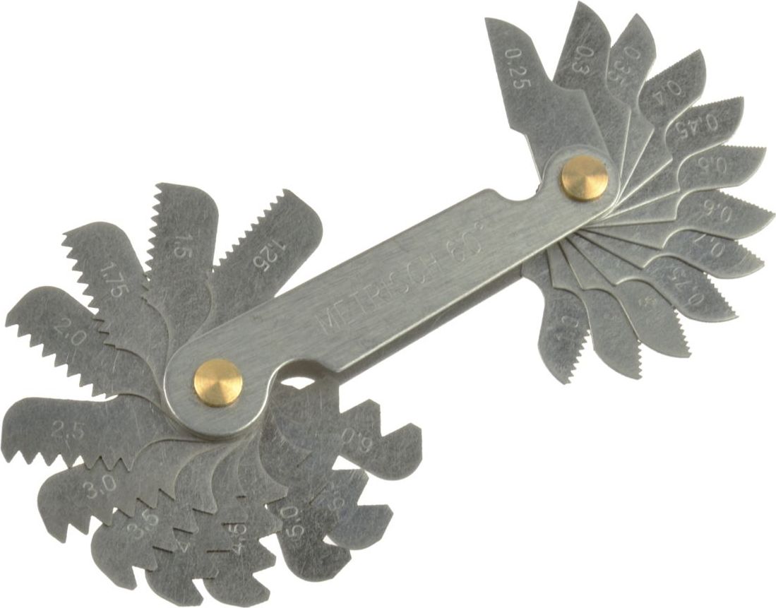 Geko Miernik gwintu- Gwintomierz 24cz. M0.25-6mm (100/200) (G02737)