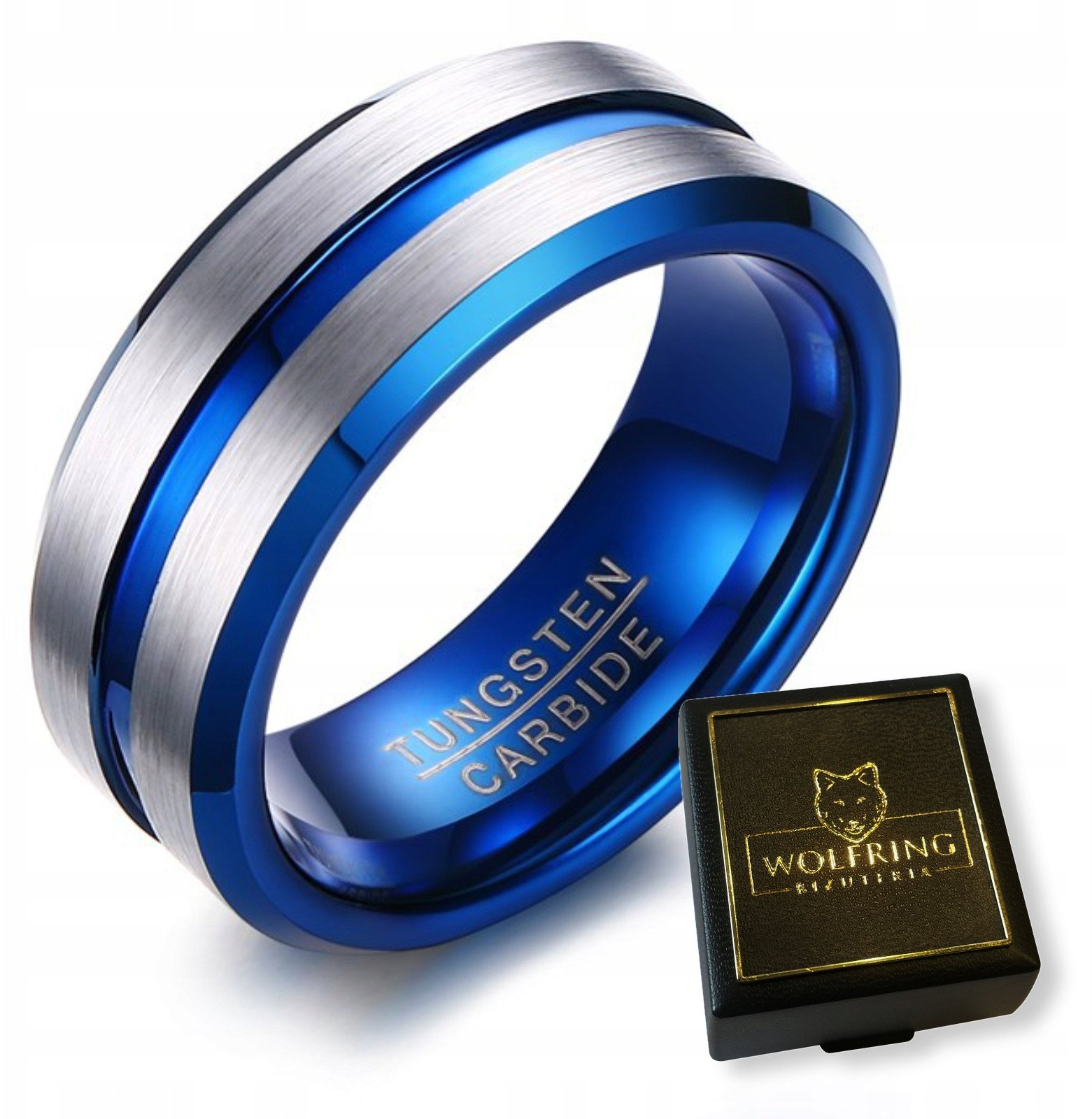 OBRĄCZKA PIERŚCIEŃ z Wolframu WOLFRING EU22 US10