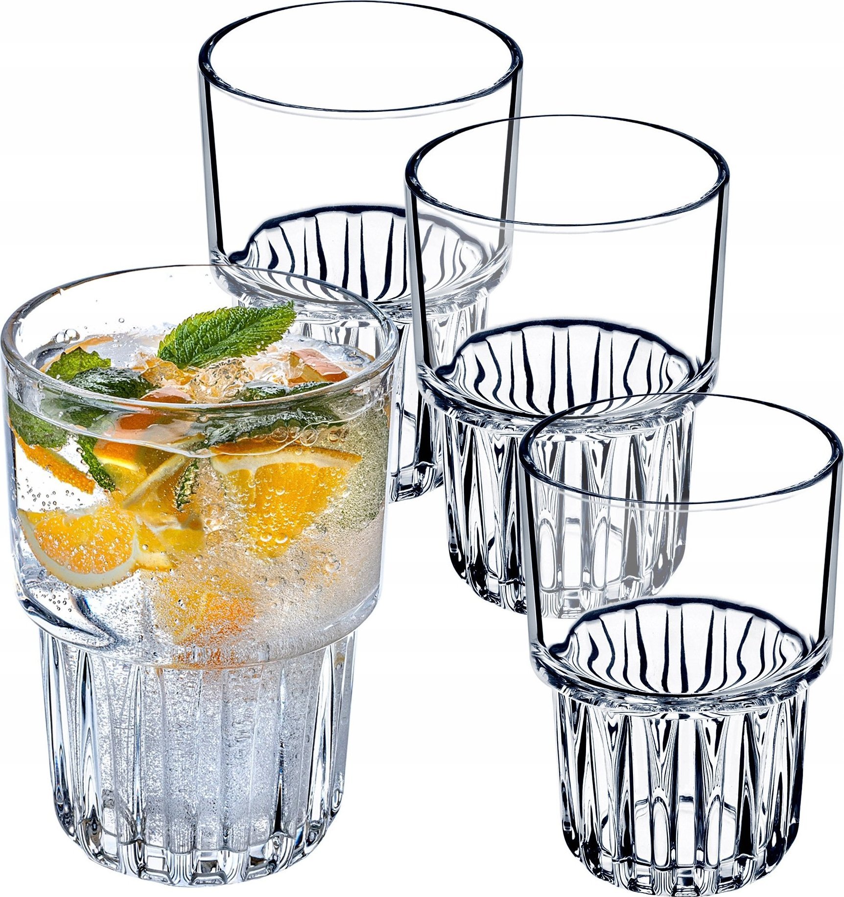 Kadax 4x KADAX Szklanki Do Napojów Zimnych 320ml Drinków Wody Zestaw Szklanek