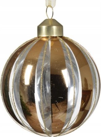 Kaemingk Bombka świąteczna na choinkę szklana złota 8 cm 1szt