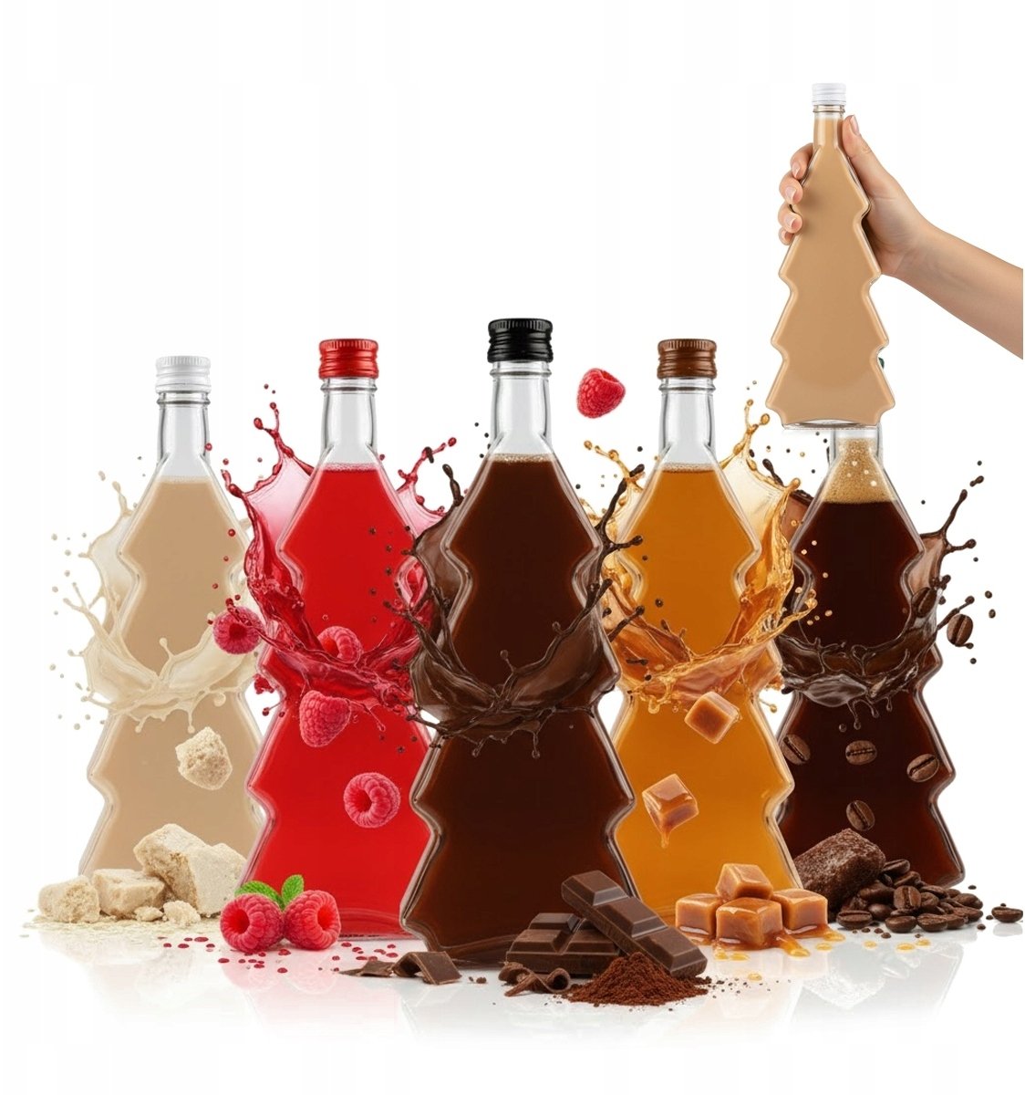 Bimberek 10x Butelki Szklane CHOINKA 500ml 0,5