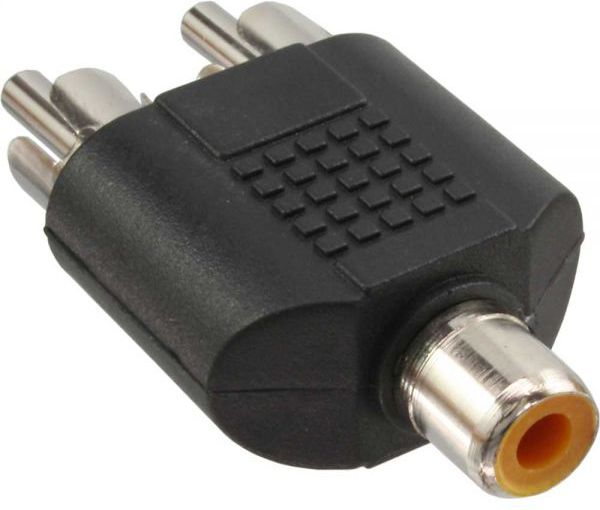 Adapter AV InLine RCA (Cinch) - RCA (Cinch) x2 czarny (99311)