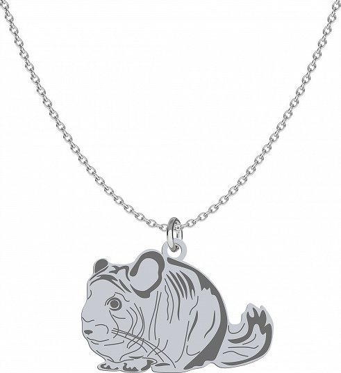 Radziszewska Jewellery Naszyjnik Srebrny z Szynszylą Ankier 925 Grawer Prezent Dedykacja Biżuteria