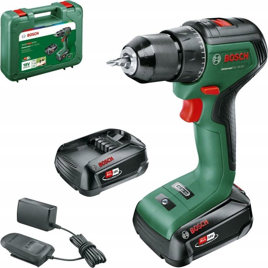 Wiertarko-wkrętarka Bosch UniversalDrill 18V-60 18 V 2 x akumulator 2 Ah