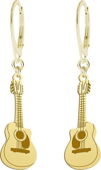Radziszewska Jewellery Kolczyki Pozłacane Gitara GRAWER GRATIS