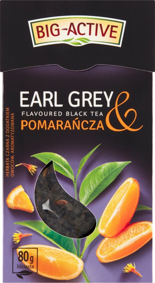 Big-Active Herbata czarna Earl Grey & pomarańcza 80 g