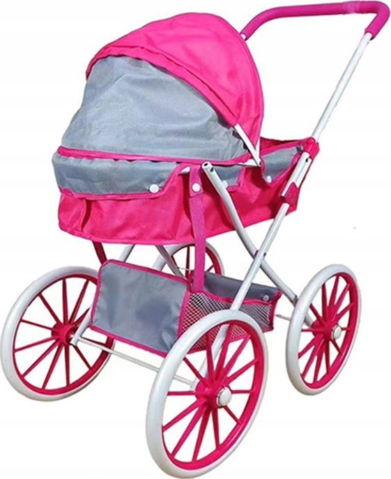 Wózek gondola duże koła róż 011763 82984