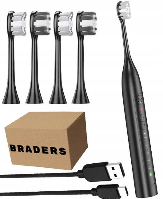 SzczoteczkaBradersElektryczna szczoteczka soniczna do zębów czyszczenie, polerowanie