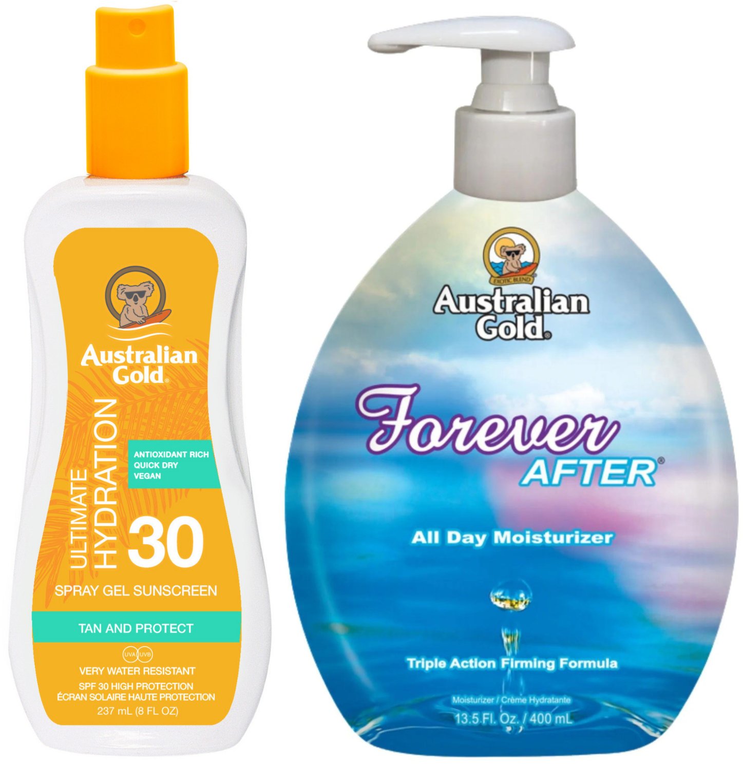 Australian Gold Żel W Sprayu Z Filtrem SPF30 + Forever After 400ml