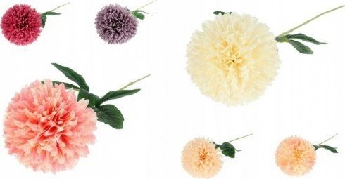 BTS Chryzantema z łodygą sztuczny kwiat duży 64 cm