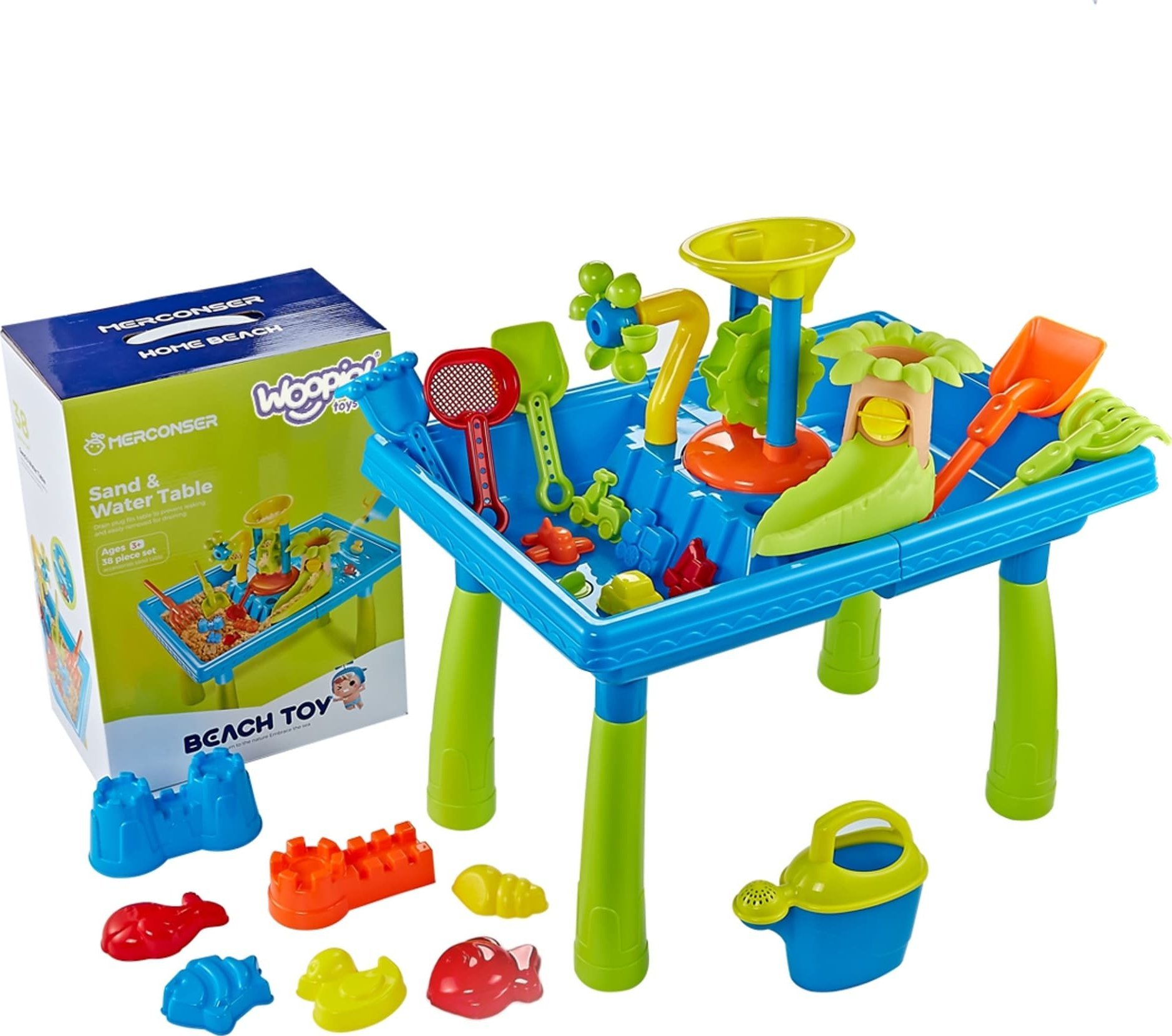 Woopie Stolik Wodny 2w1 Piaskownica Palma 18 el.