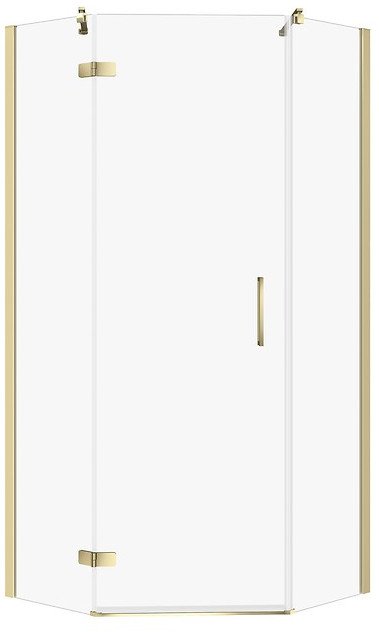 KABINA PRYSZNICOWA PIĘCIOKĄTNA CITY ZŁOTA 90X90X195 LEWA TRANS.