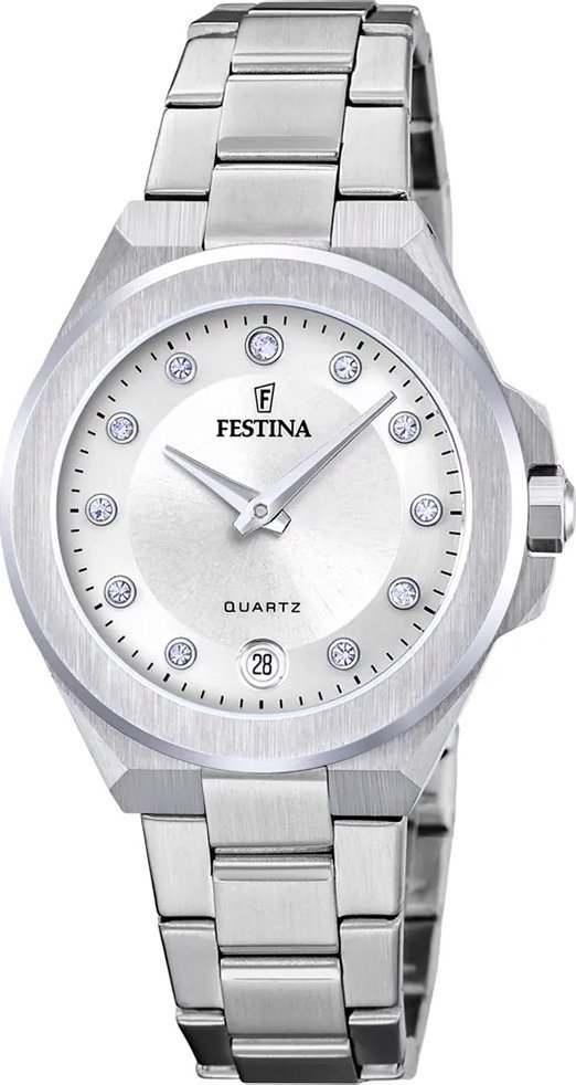 Zegarek damski Festina F20700-1 CYRKONIE srebrny