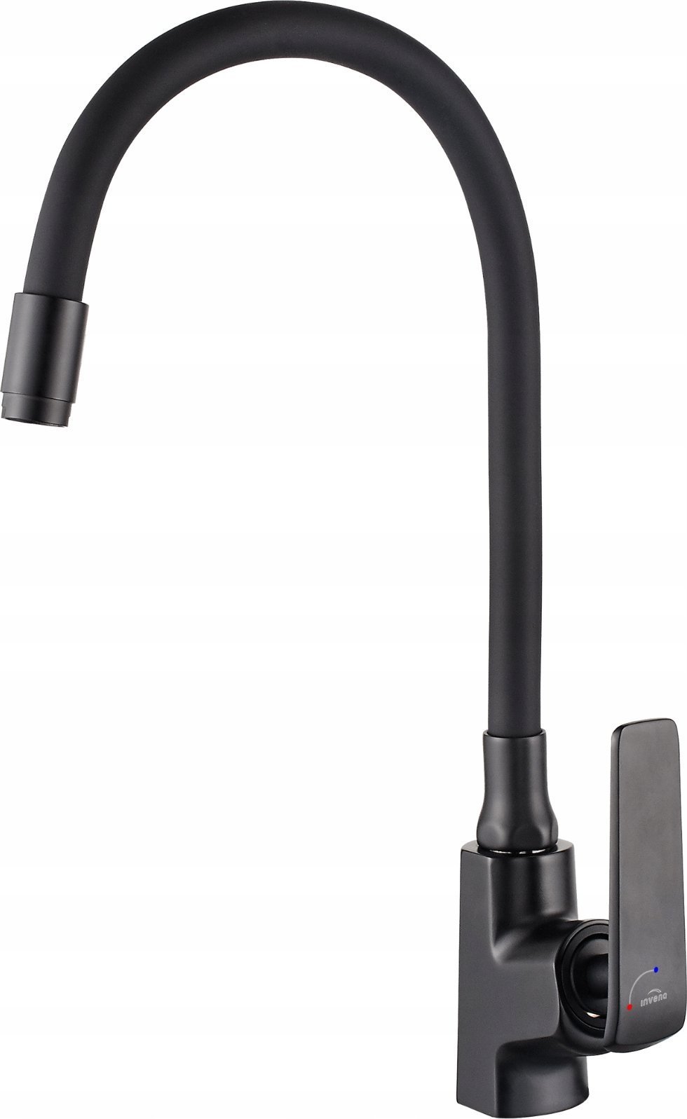 Sink mixer LIGARIA INVENA TREND, with flexible spout, black.