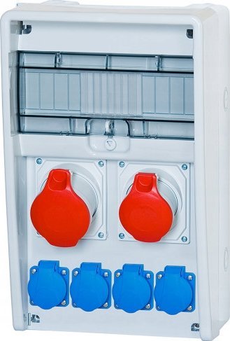 F-Elektro Rozdzielnica 12M ULISSE 16A/5P, 32A/5P, 4x230V IP65