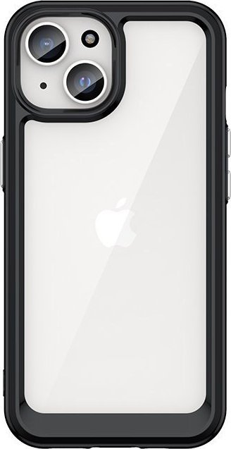 Braders Etui Outer Braders z żelową ramką do iPhone 15 Plus czarne