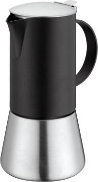 Kawiarka Cilio Kafeteria stalowa Cilio Aida, śred. 10x20,5 cm, 6 filiżanek, stalowa satynowa/czarna