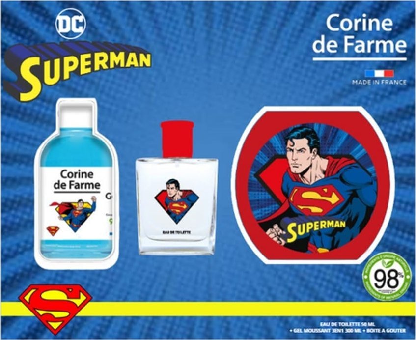 Forte Sweeden CORINE DE FARME Disney Zestaw prezentowy Superman (woda toaletowa 50ml + Żel pieniący 3w1 300ml + Pudełko na przekąski)
