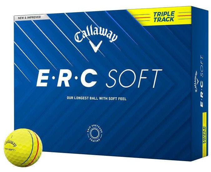 Piłki golfowe CALLAWAY ERC Soft model 2025 (żółte Triple Track, 12 szt.)